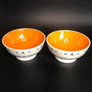 NWOT Rae Dunn Halloween Cereal Bowls - Set of 2